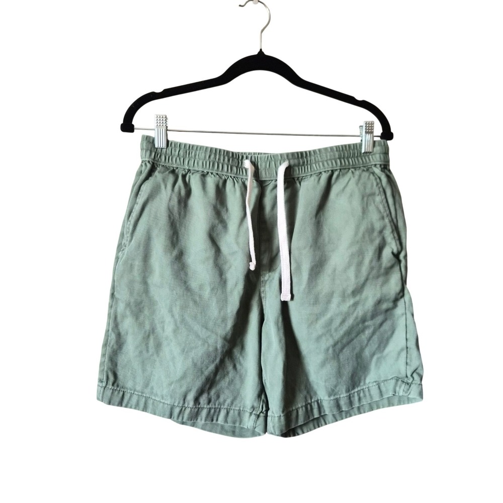 2 PC Goodfellow & Co Boys Sage Green Elastic Waist Drawstring Twill Shorts M